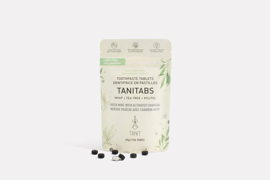Mint Charcoal Toothpaste Tablets-Compostable Refill 124 tabs