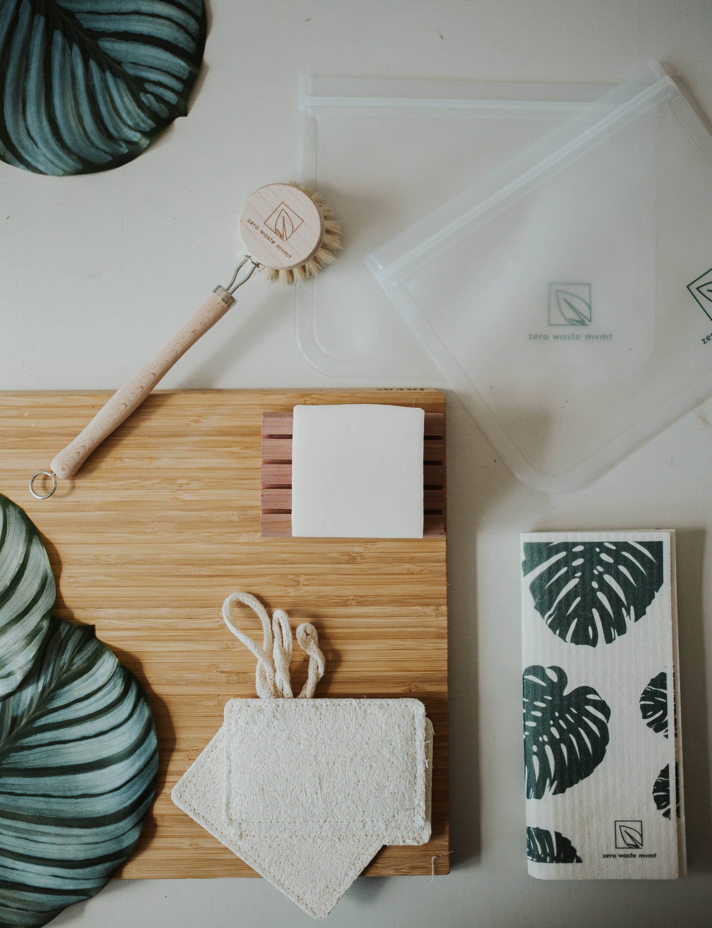 2 Pack Eco Dish Cloth | Swedish Dishcloth | Monstera Print