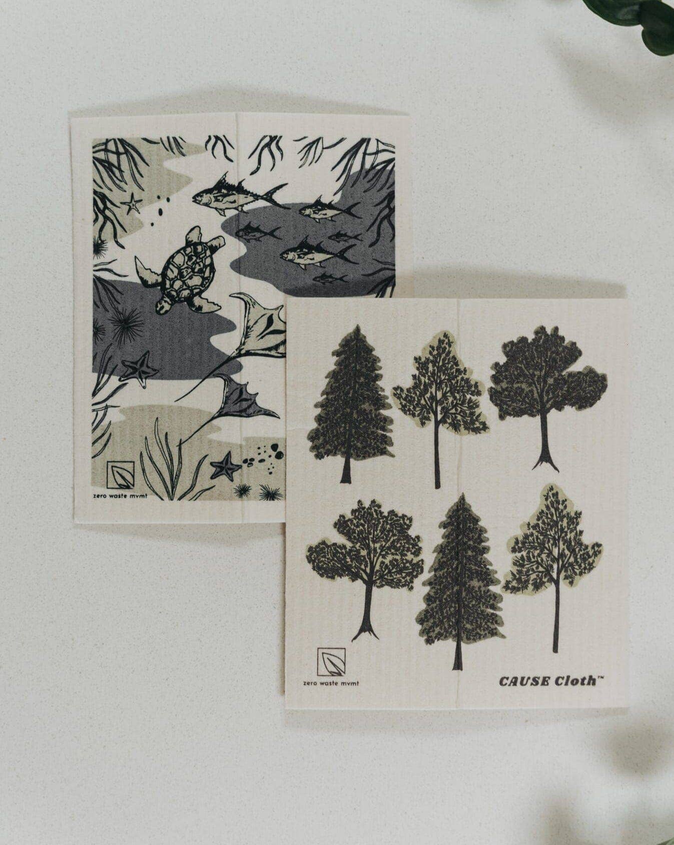 CAUSEcloth™️ - Life On Land | Swedish Dishcloth | Zero Waste