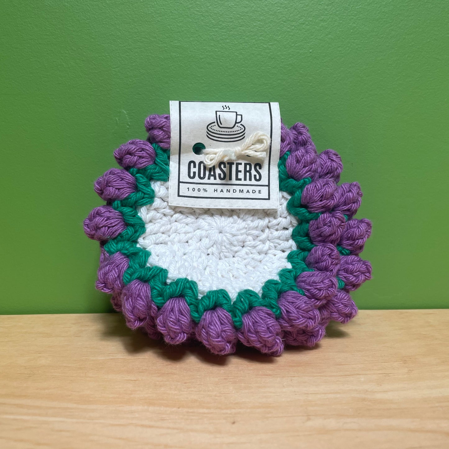 Flower Bud Crochet Coasters