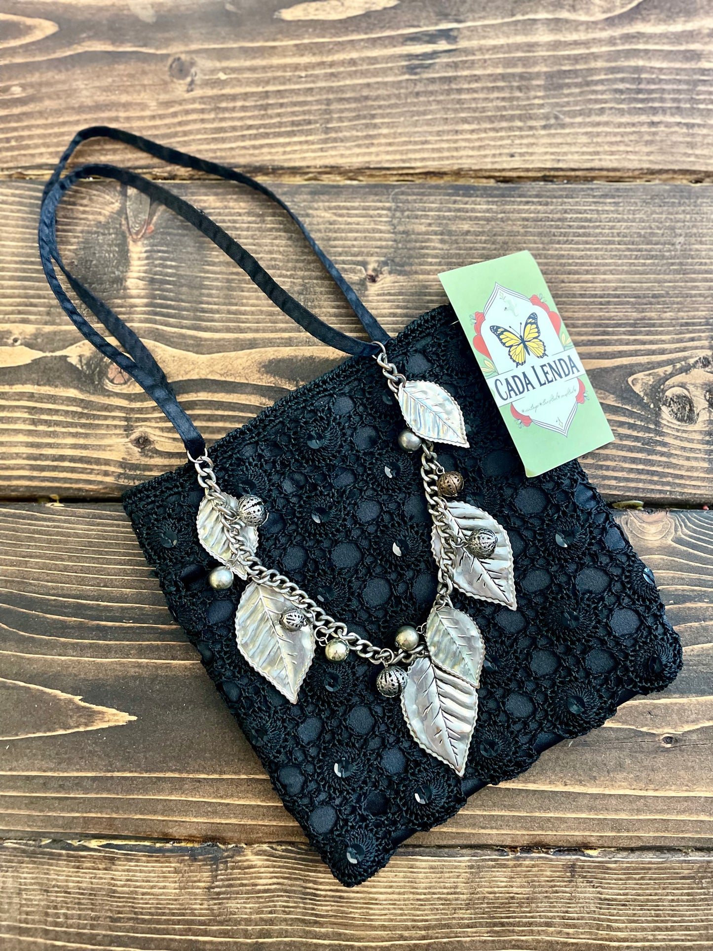 Upcycled Black Hand Bag