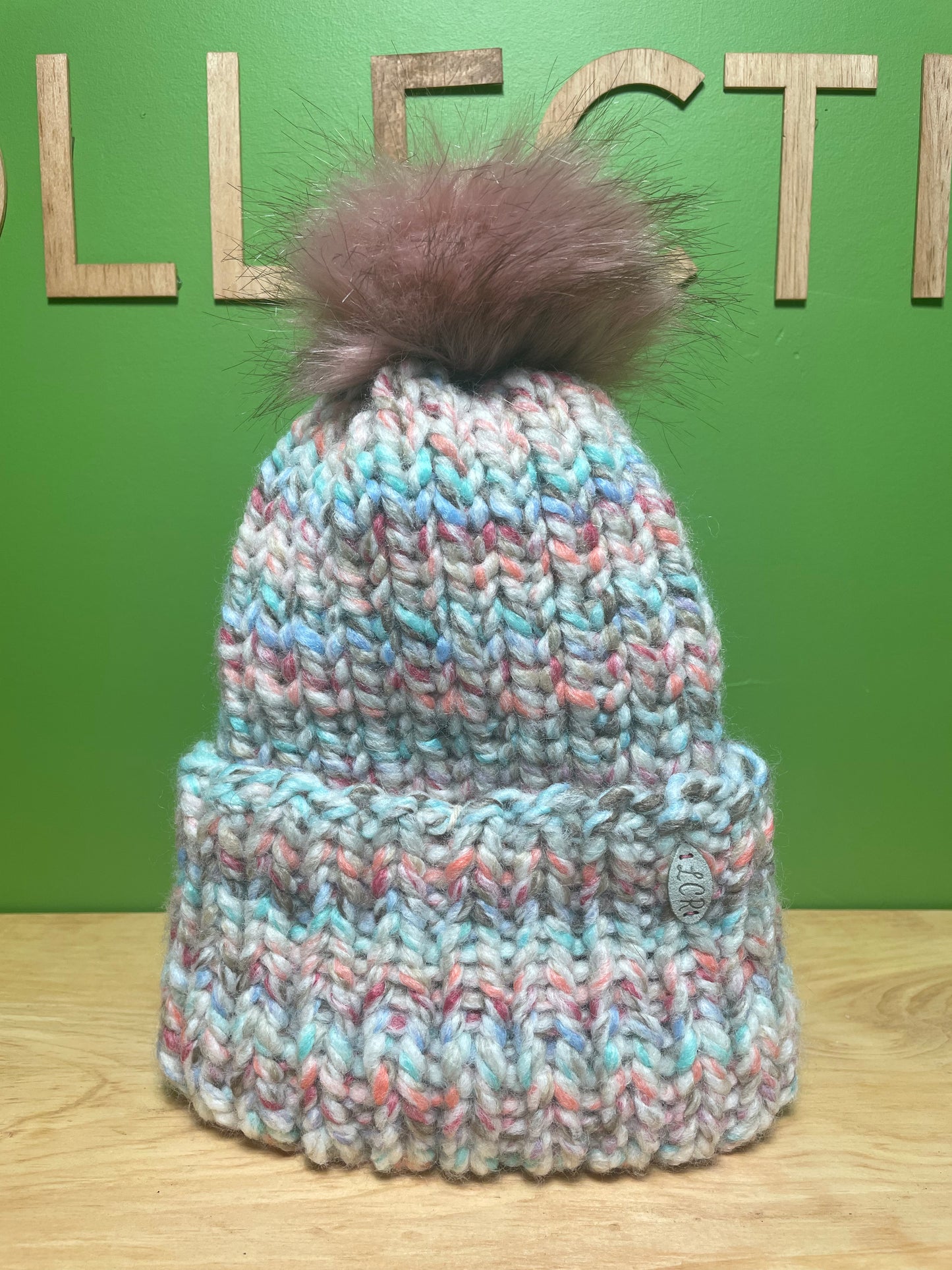 Knit Beanie with Pompom