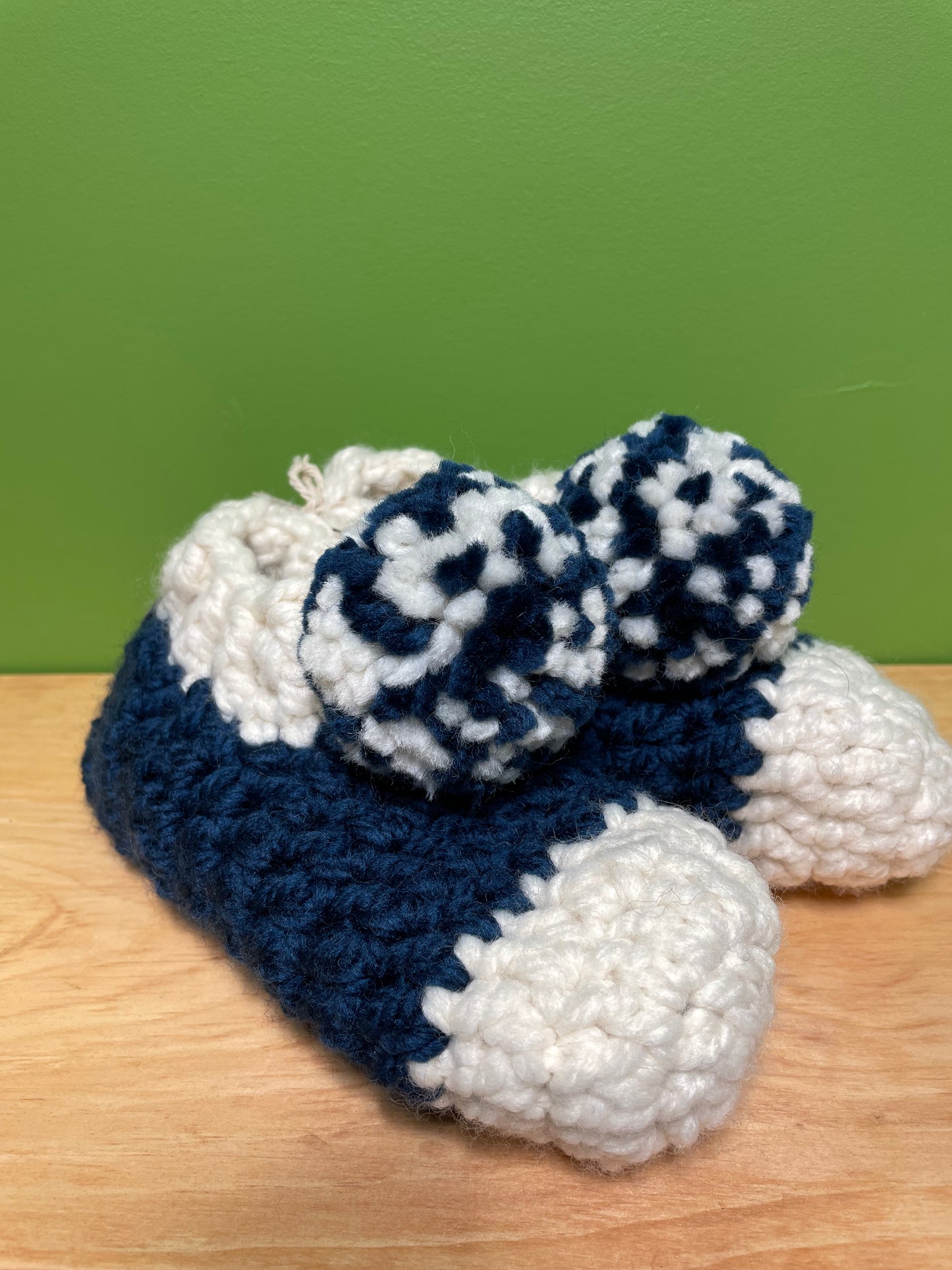 Women’s Crochet Slippers with Pompom