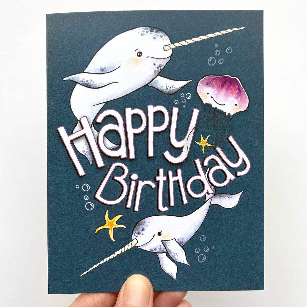 Happy Birthday - Narwhal and Jellyfish