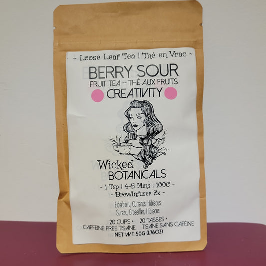 Wicked Botanicals Biodegradable Loose Leaf Tea Berry Sour
