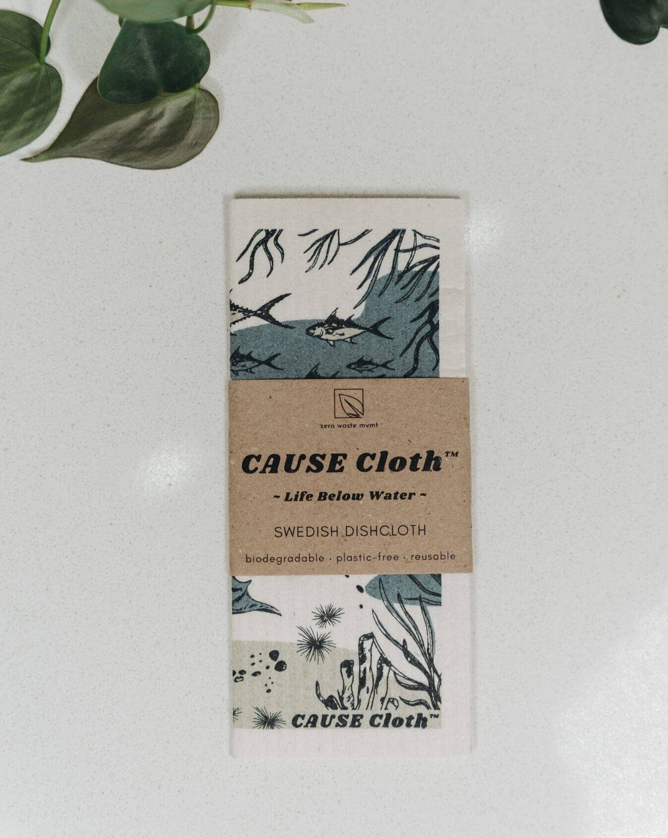 CAUSEcloth™️ - Life Below Water | Swedish Dishcloth
