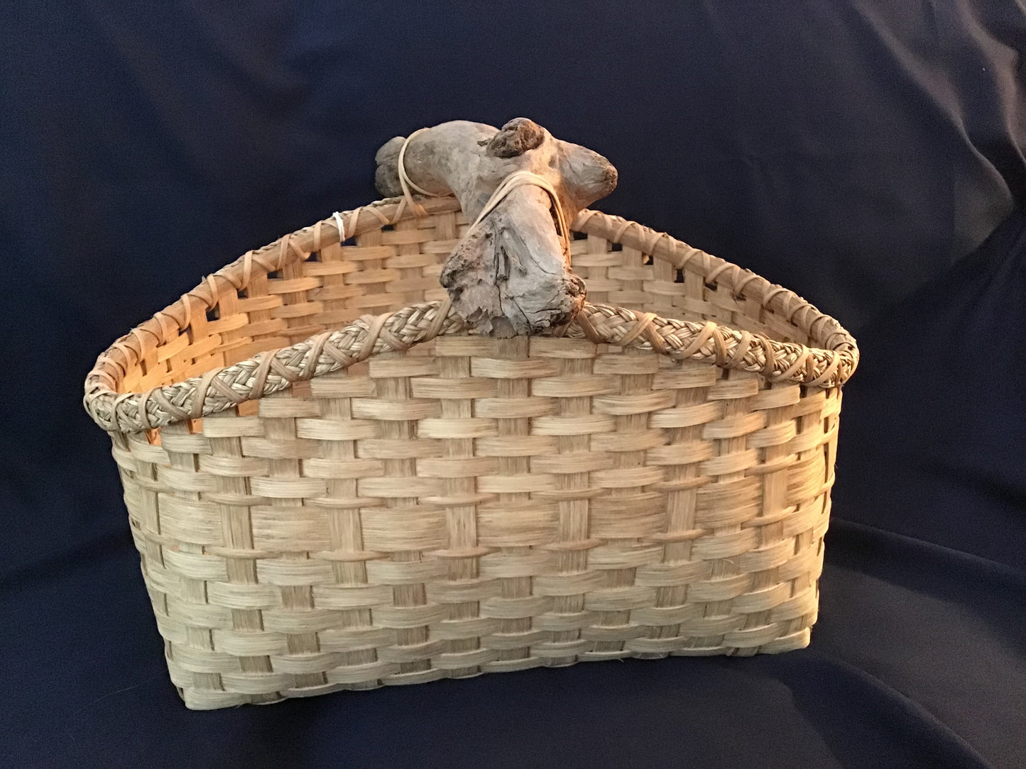 Driftwood Handle Cookbook Basket