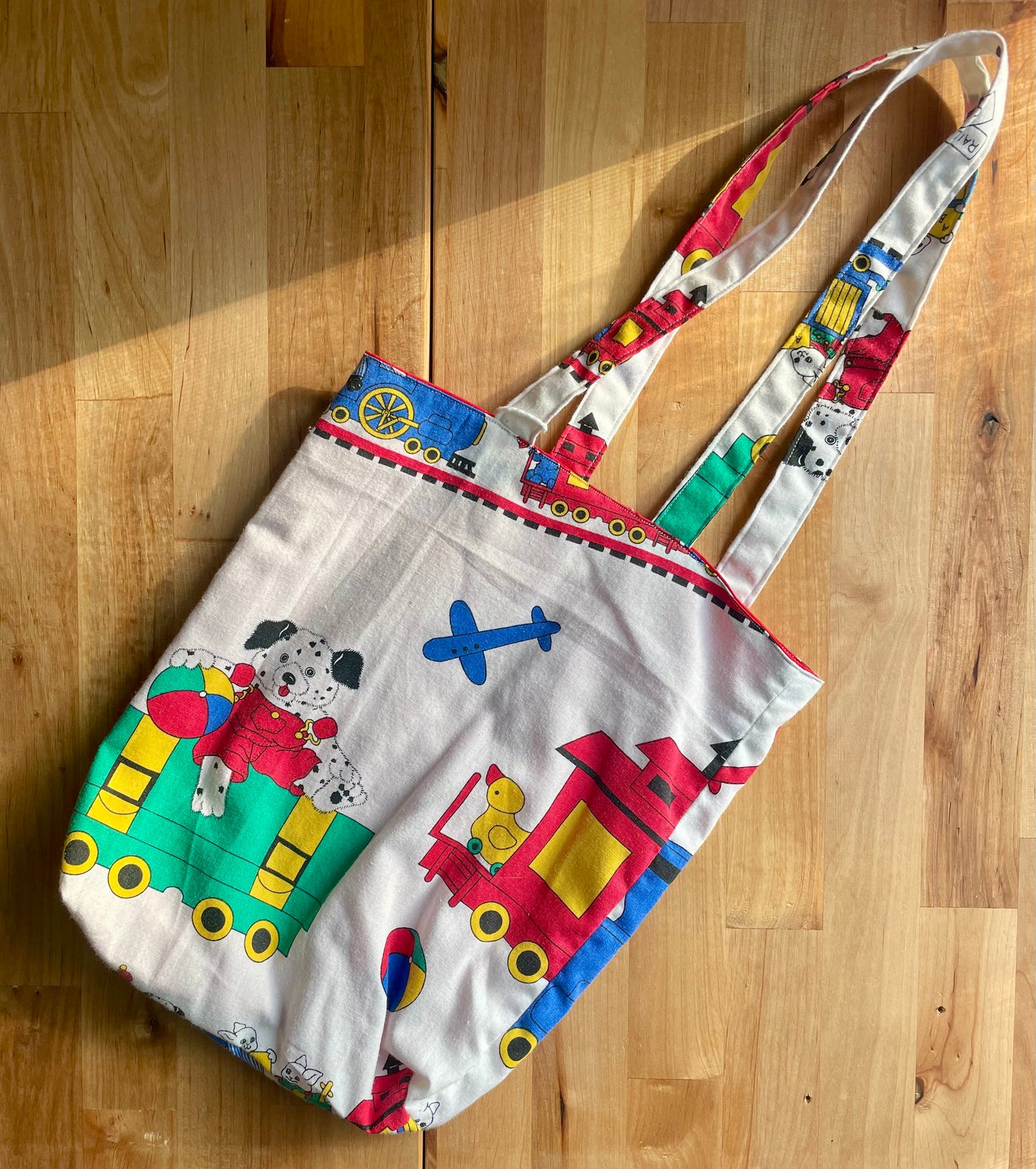 Animals With Trains Tote Bag