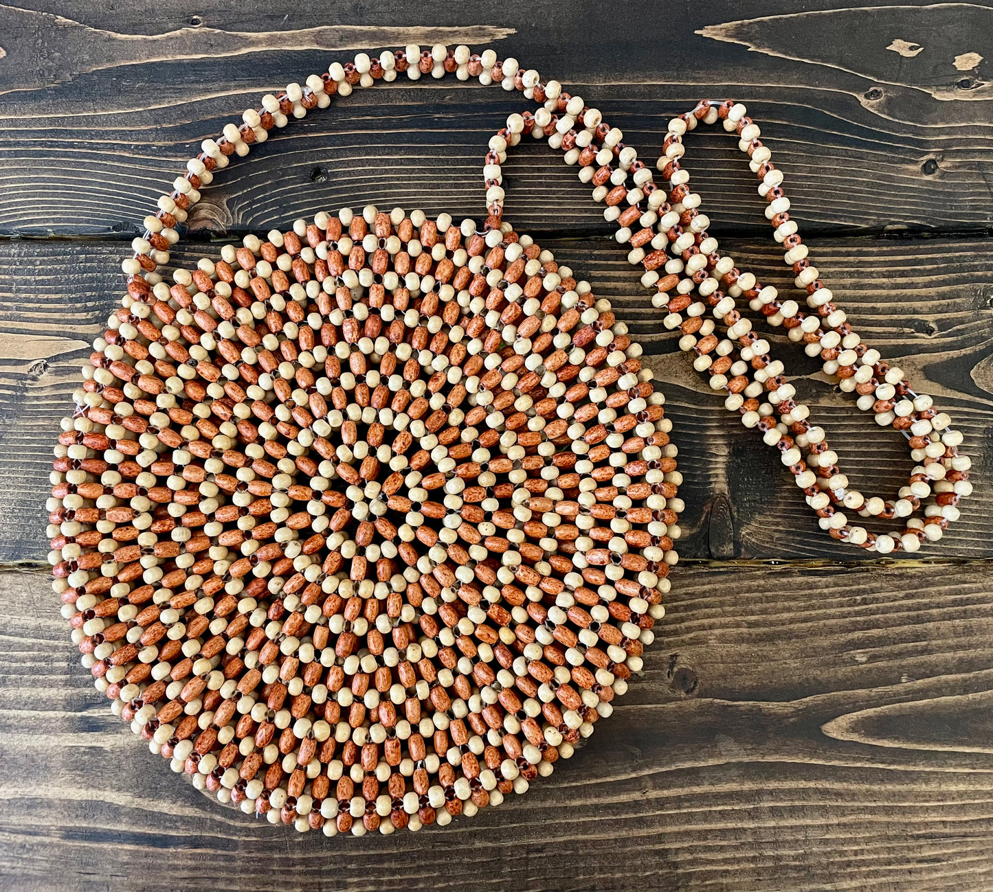 Vintage Bead Cross Body Purse