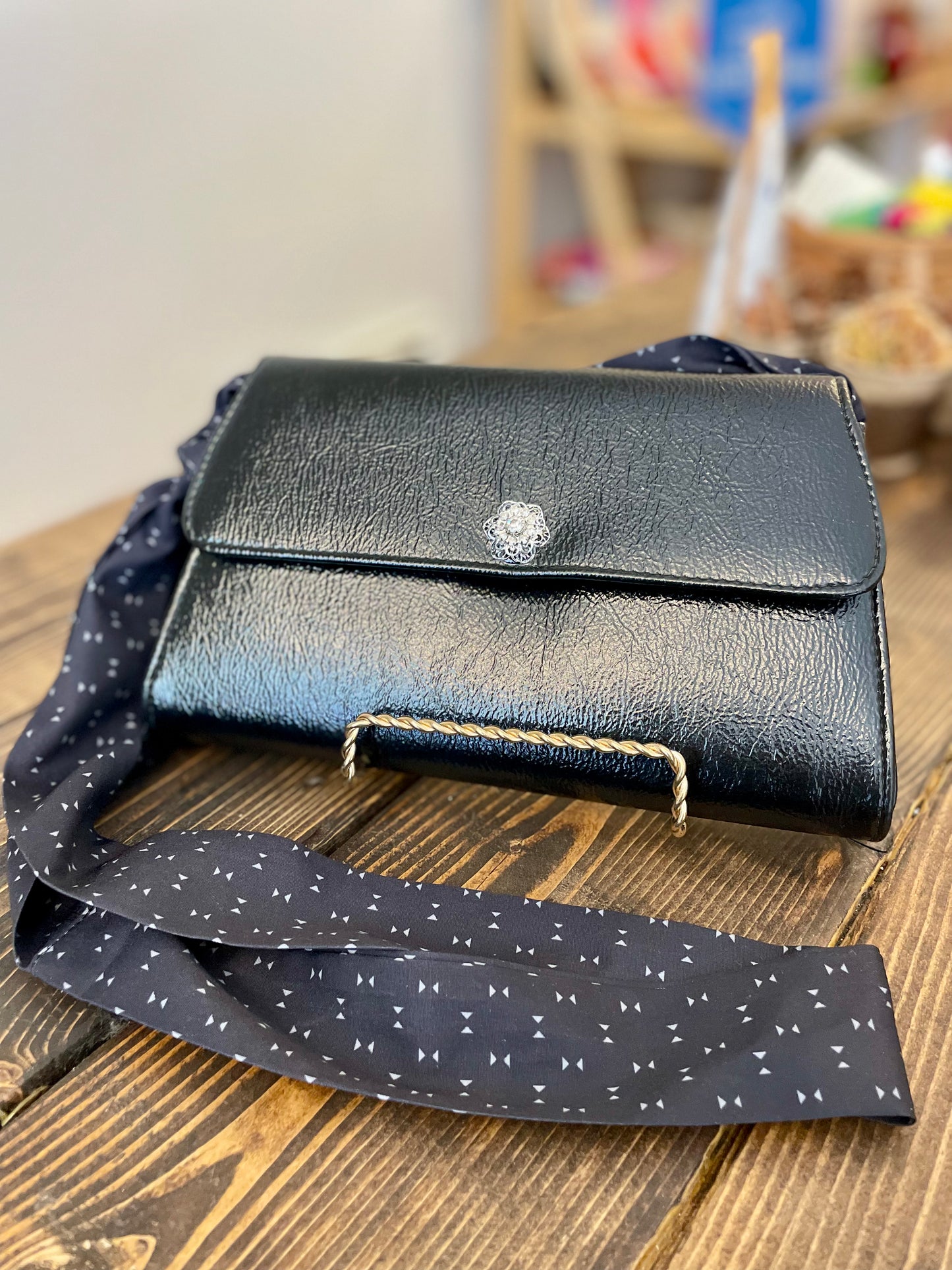 UpCycled Black Faux Leather Purse