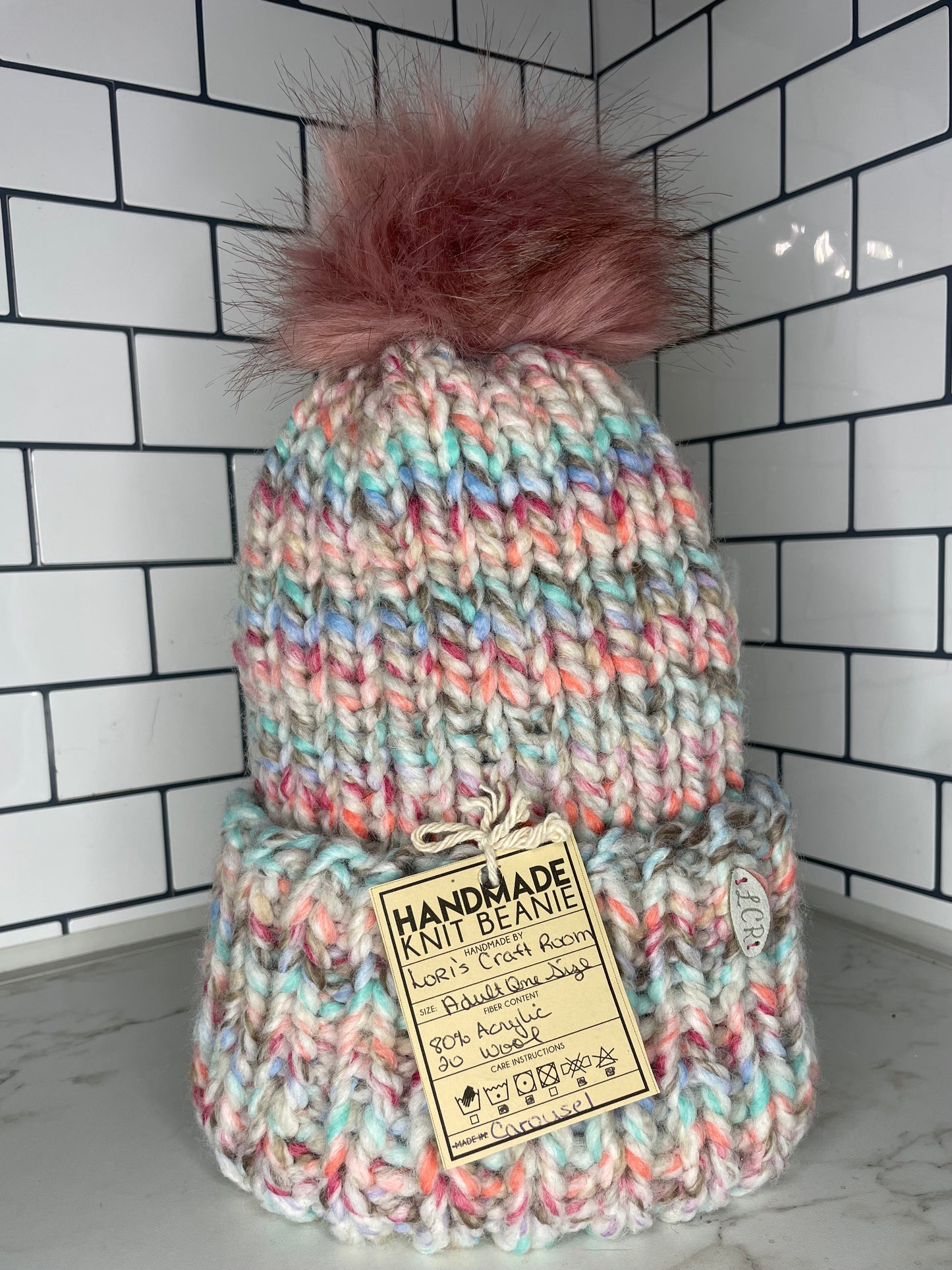 Knit Beanie with Pompom