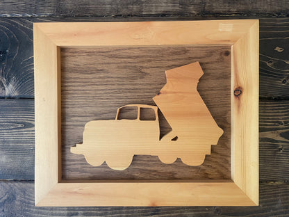 Working Vehicle Wooden Wall Art