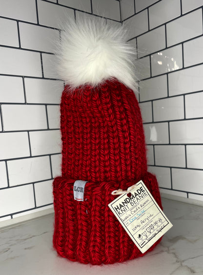 Knit Beanie with Pompom