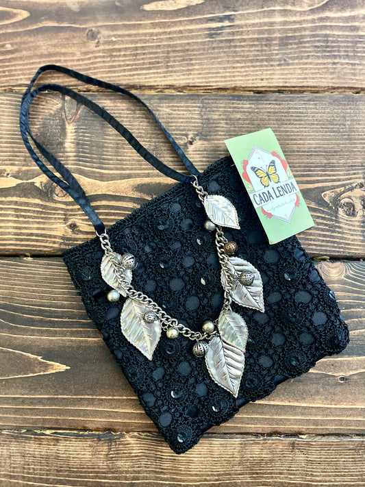 Upcycled Black Hand Bag
