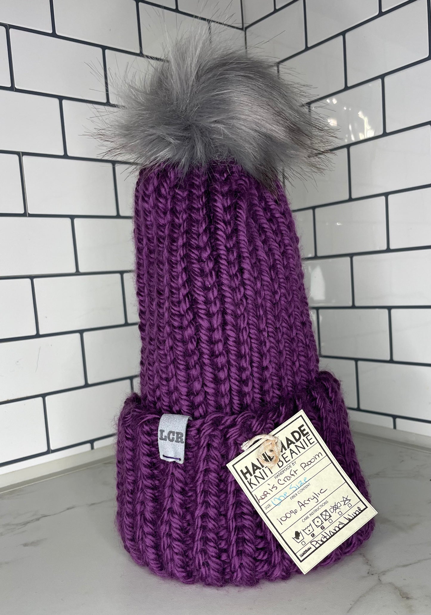 Knit Beanie with Pompom