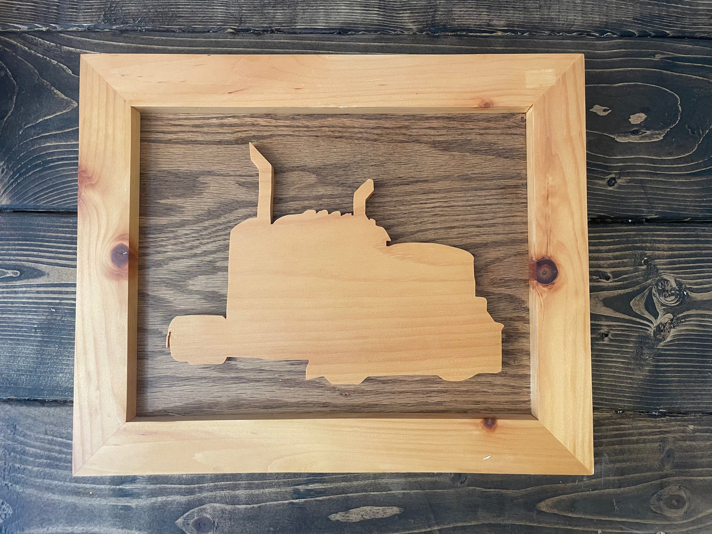 Working Vehicle Wooden Wall Art