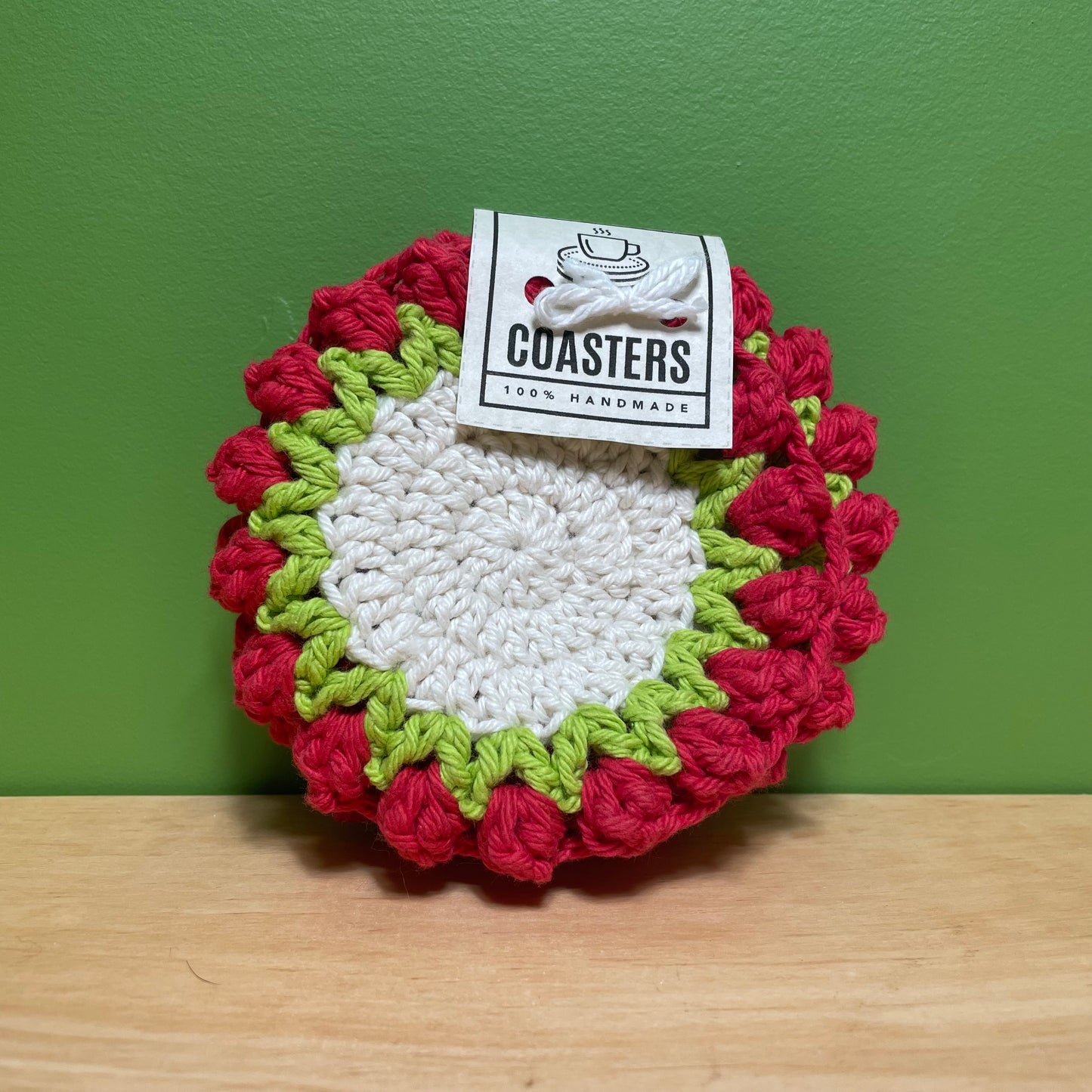 Flower Bud Crochet Coasters