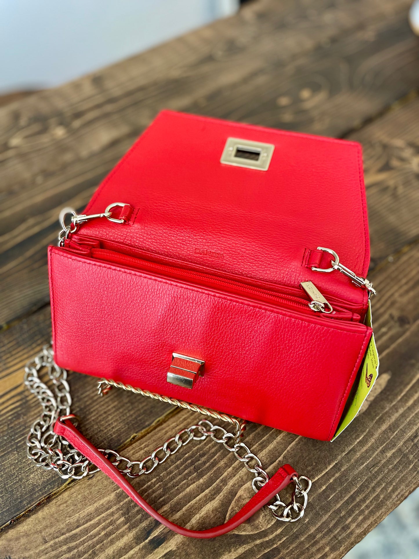 Vintage Red Leather Danier Purse