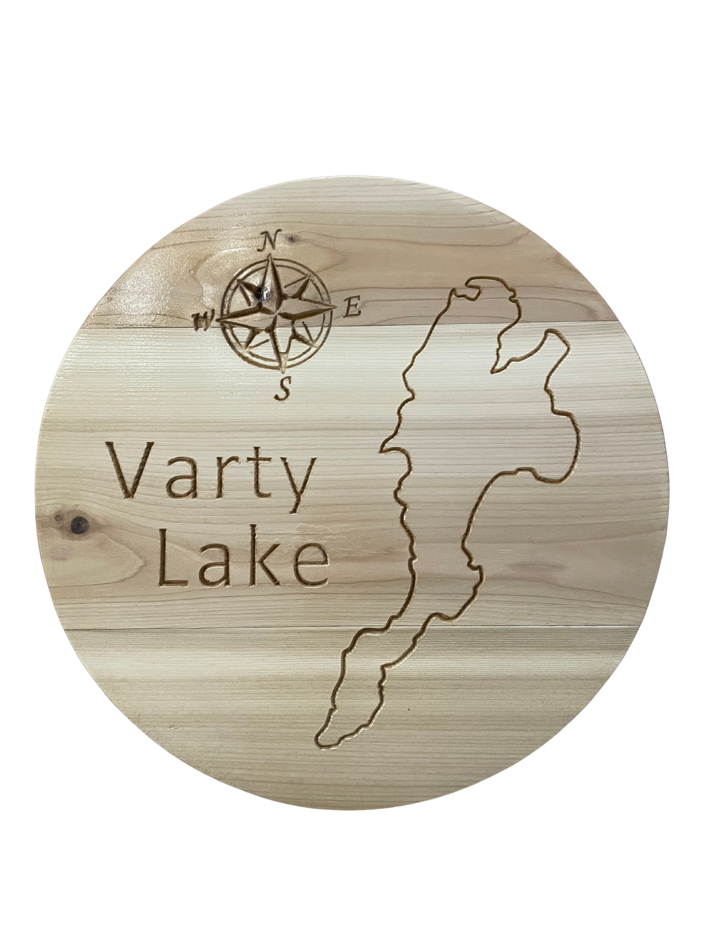 Varty Lake Wood Sign