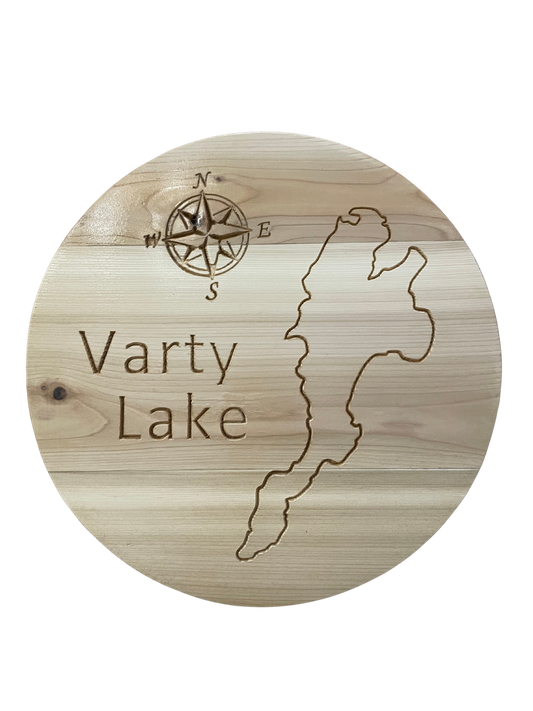 Varty Lake Wood Sign