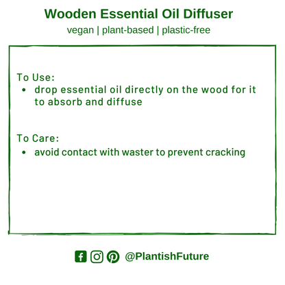 Wooden Essential Oil Diffuser / Incense Holder