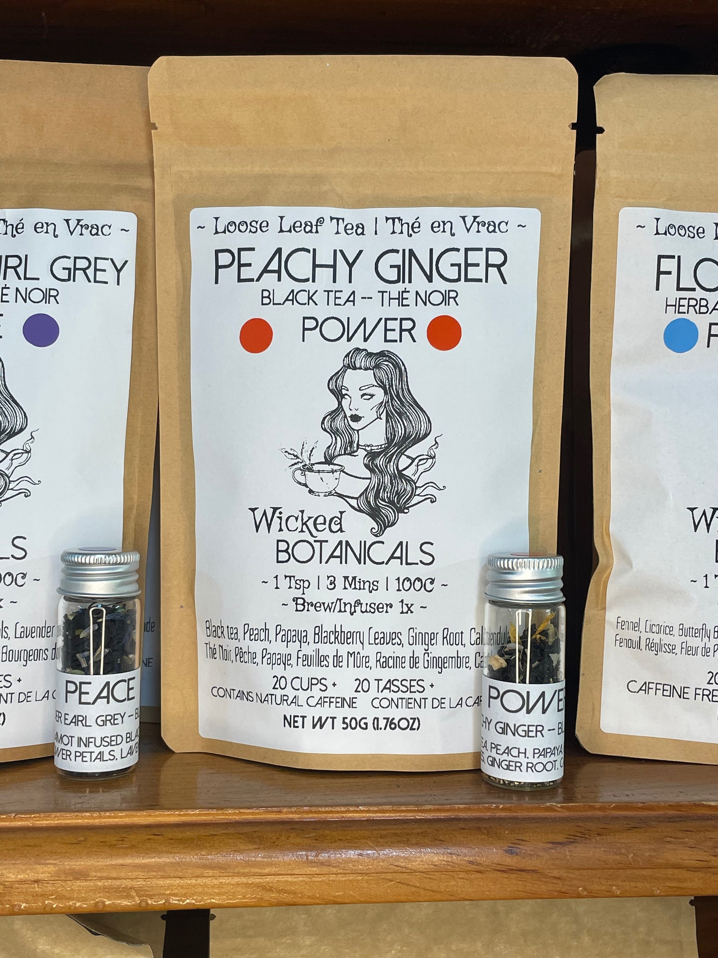 Wicked Botanicals Loose Leaf Peachy Ginger Tea