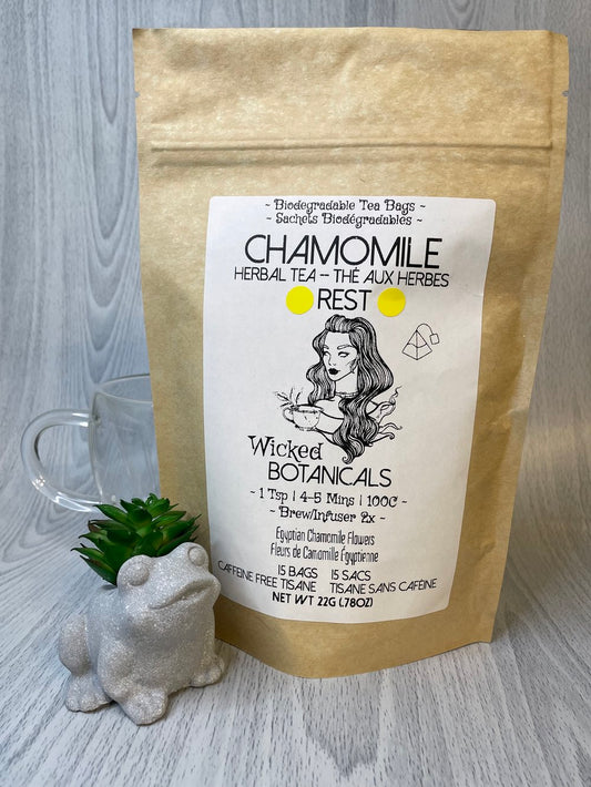 Wicked Botanicals Biodegradable Bagged Tea Chamomile