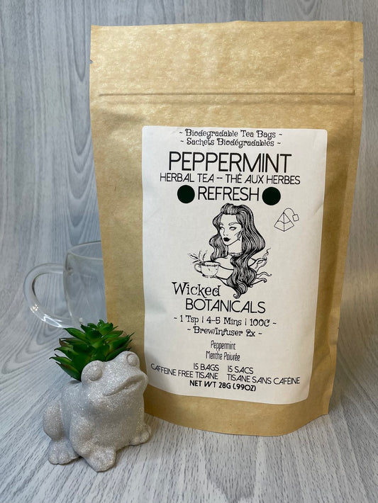 Wicked Botanicals Biodegradable Bagged Tea Peppermint