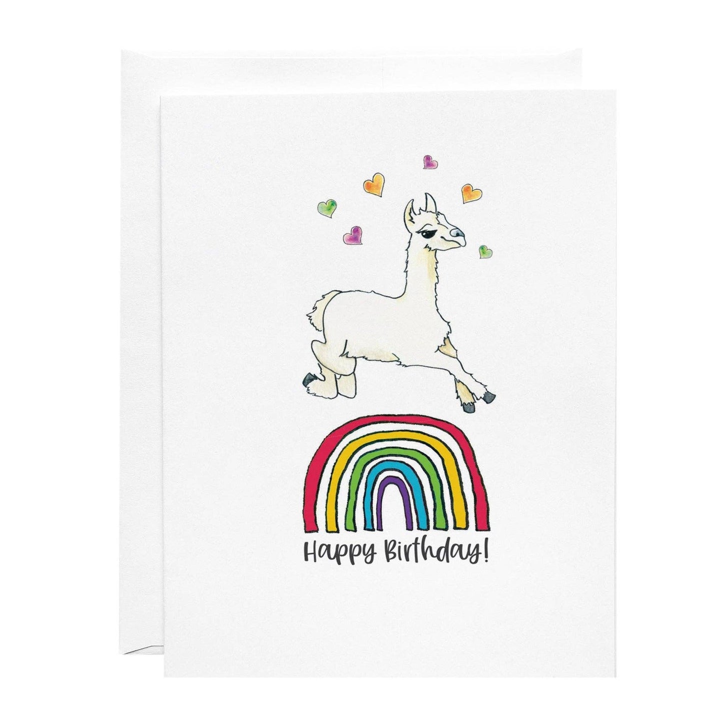 Llama and Rainbow - Happy Birthday